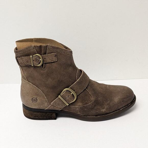 Born Regis Ankle Boots, Taupe Suede, Women's 7 M - Picture 2 of 7